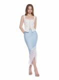  Baby Bleu Lace silky skirt 