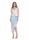  Baby Bleu Lace silky skirt 