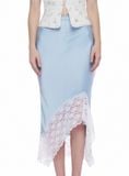  Baby Bleu Lace silky skirt 