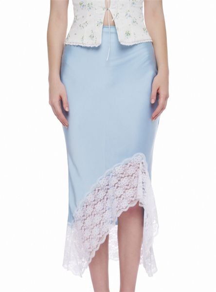  Baby Bleu Lace silky skirt 