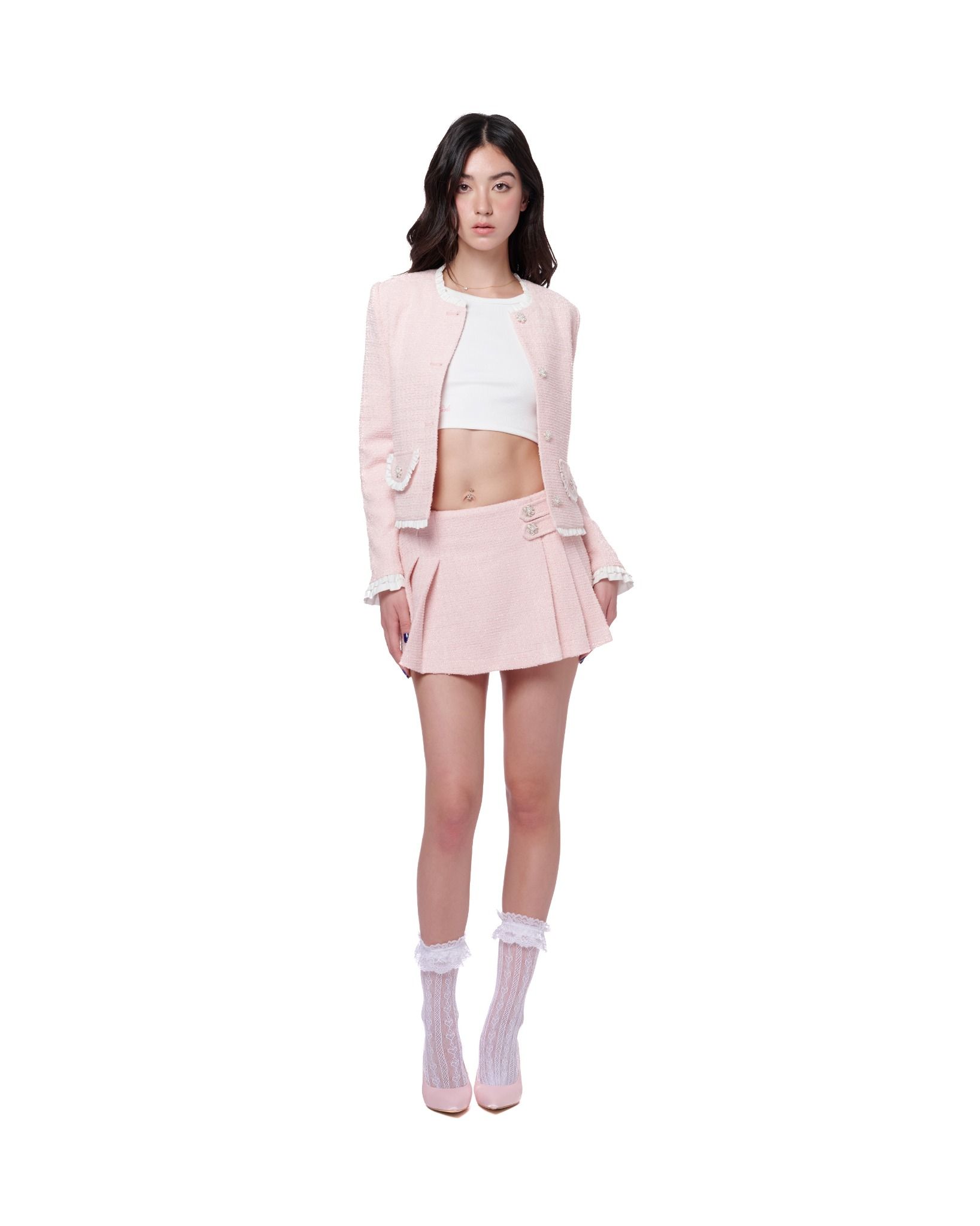  Ouah Sweet Heart tweed jacket 