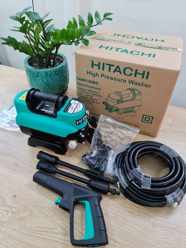 Máy Rửa Xe Áp Lực Cao Hitachi Faw130Bc, Máy Xịt Áp Lực