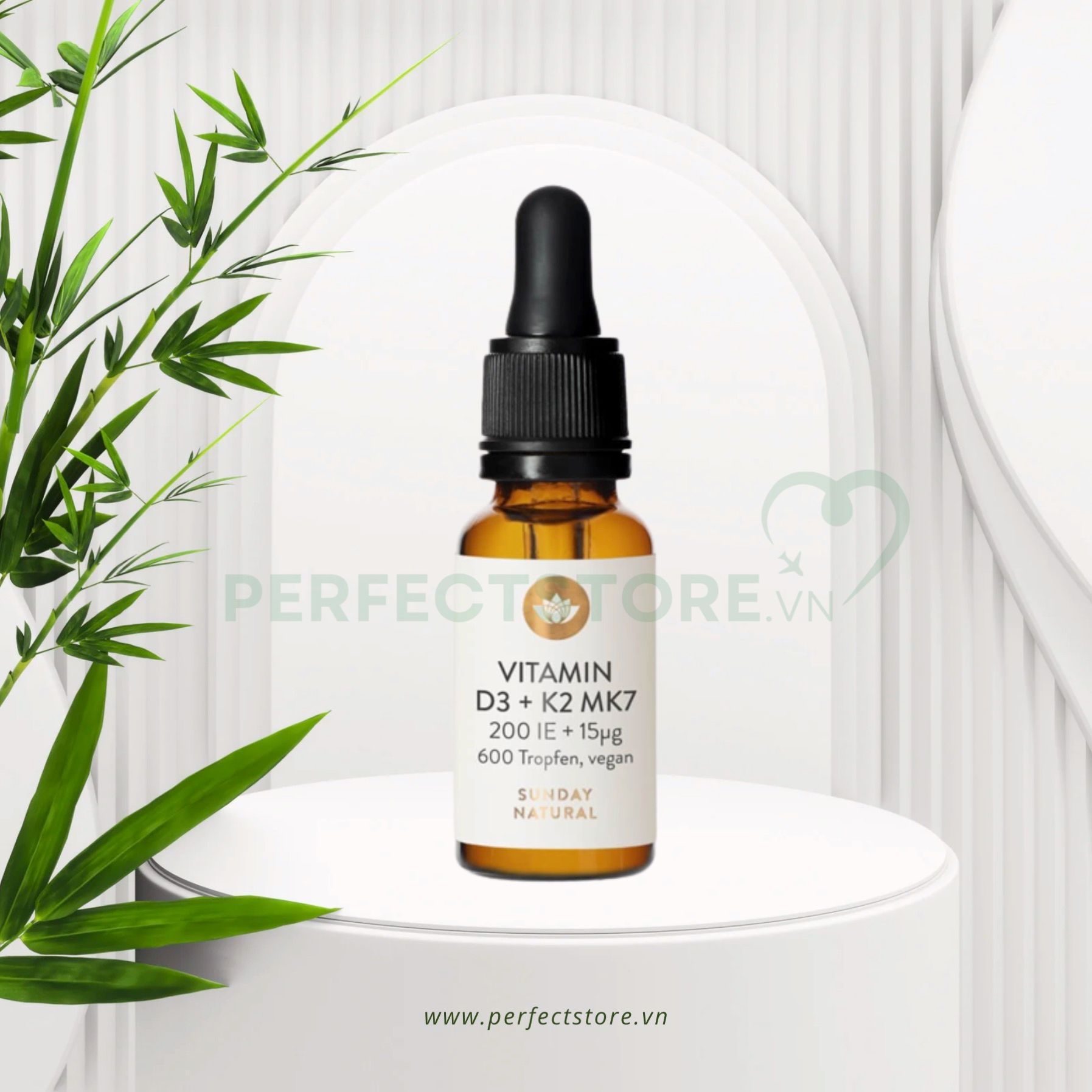 Vitamin D3 K2 MK7 Sunday Natural của Đức 20ml cho trẻ em PERFECTSTORE