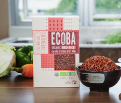 Gạo lứt đỏ hữu cơ cao cấp - bổ sung máu - ECOBA Huyết Rồng 1kg