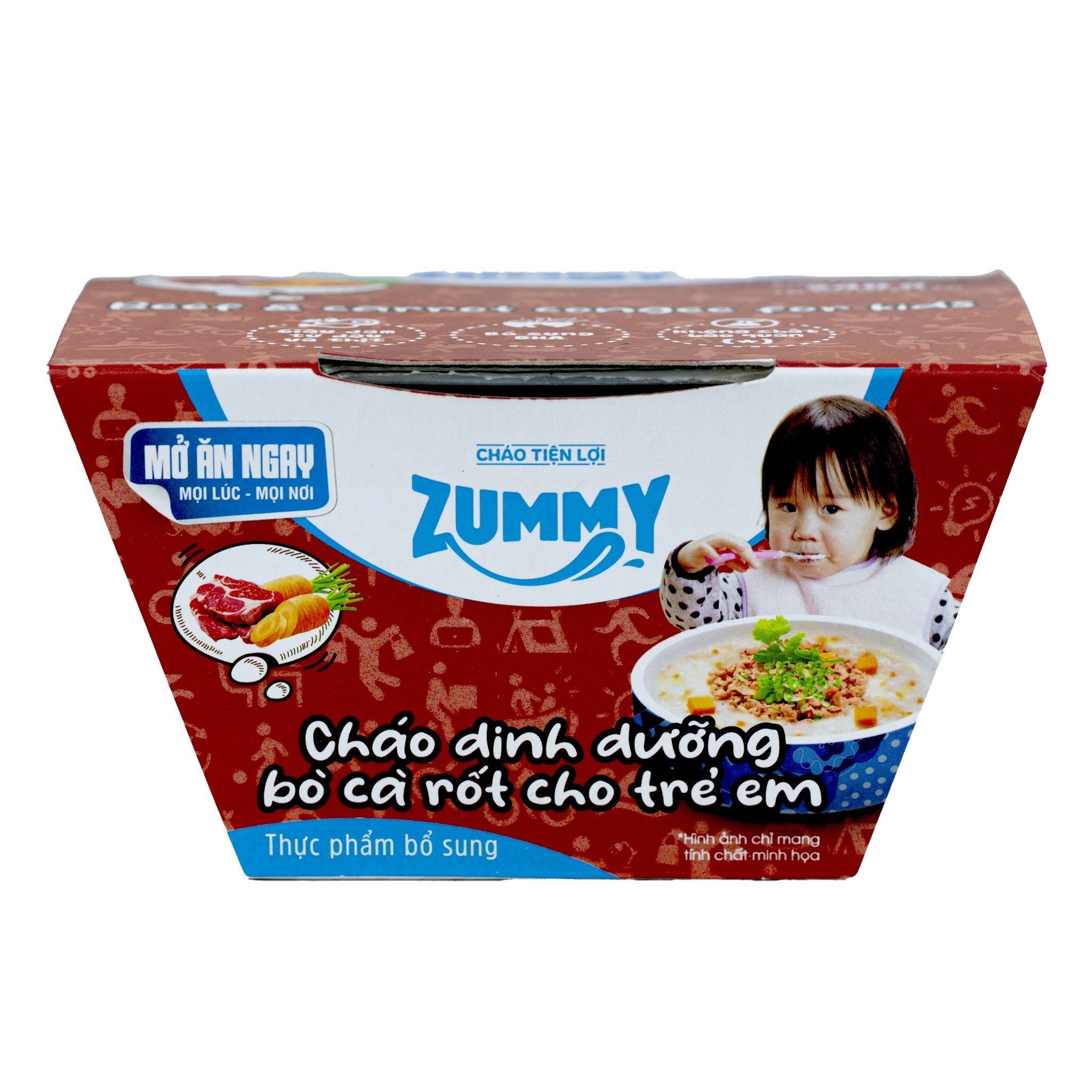  Cháo dinh dưỡng Bò cà rốt cho trẻ em - Thùng 24 bát x 240 gram 