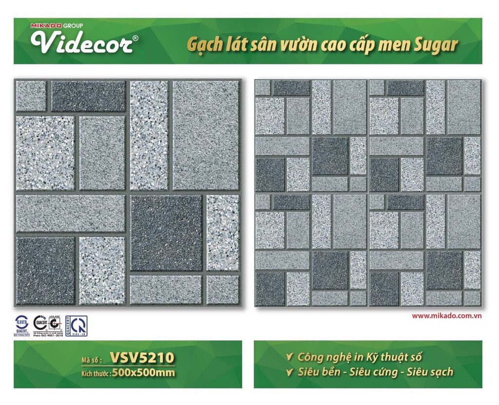 Gạch lát sân vườn kích thước 50x50; VSV 5210