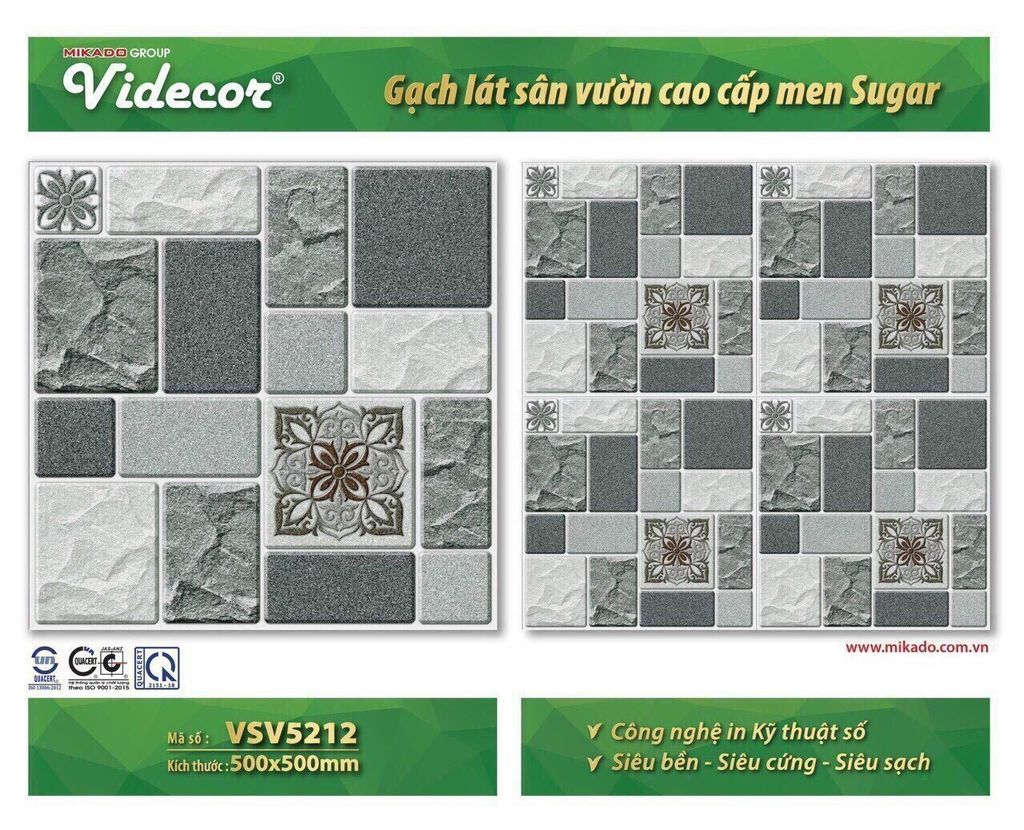 Gạch lát sân vườn kích thước 50x50; VSV 5212