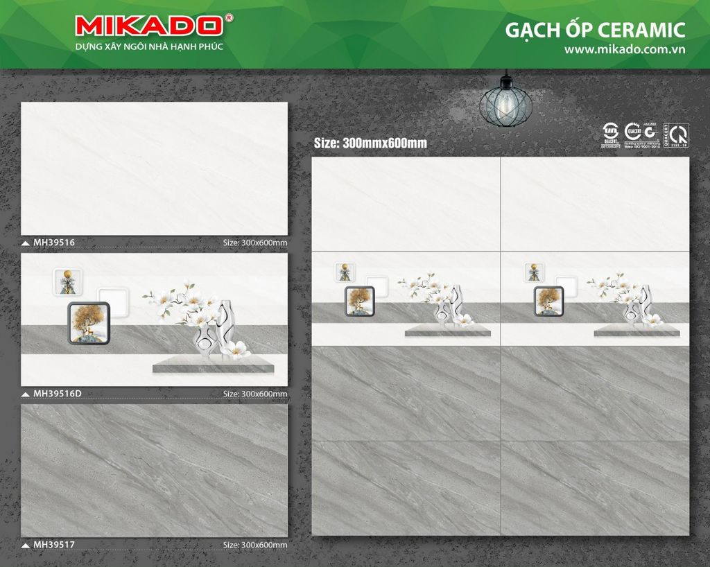 Gạch ốp tường 30x60;MH  39516