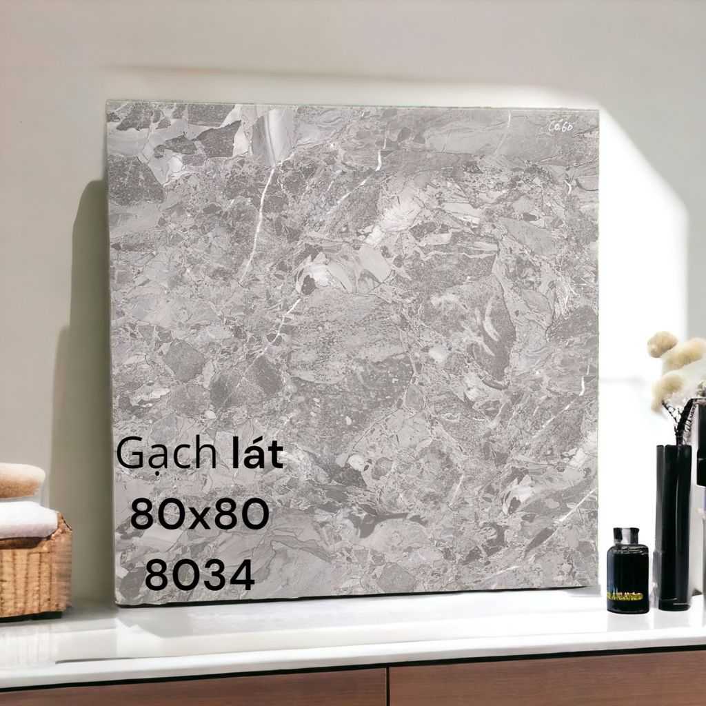 GẠCH LÁT 80X80 BÓNG KÍNH 8034