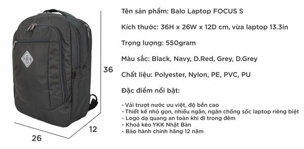 OEM ODM - UMO FOCUS D.Grey Backpack – Premium Laptop Backpack - custom laptop bag manufacturer - UMO BP590103