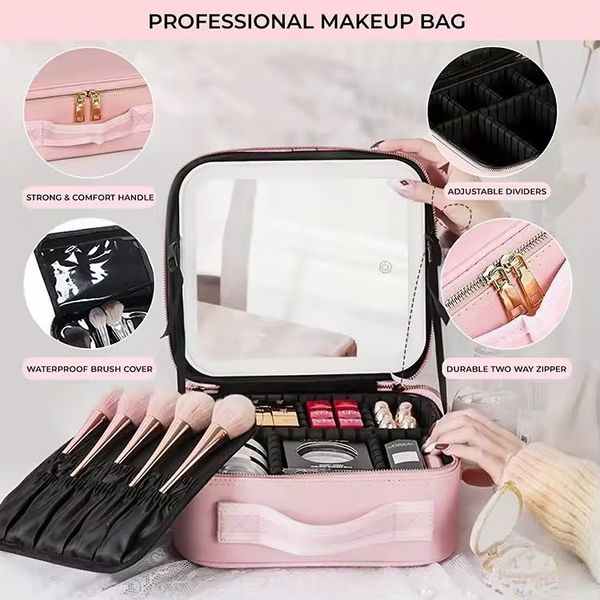 OEM ODM Custom Pink Multifunction Makeup Bags - bag ODM manufacturer - UMO MK570507