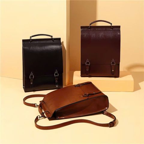 OEM ODM Vintage-Style Leather Backpack - custom backpack manufacturer - UMO BP562809