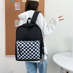 OEM ODM Custom-Made Black Checkered Pattern Backpack - OEM backpack factory - UMO BP5706011