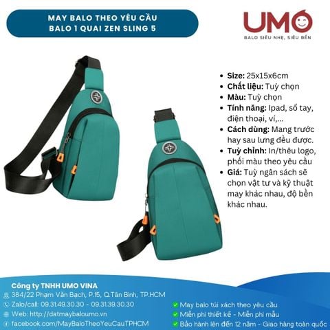 OEM ODM  - Zen Sling 5 One-Strap Backpack - custom logo backpack factory- UMO BP582709