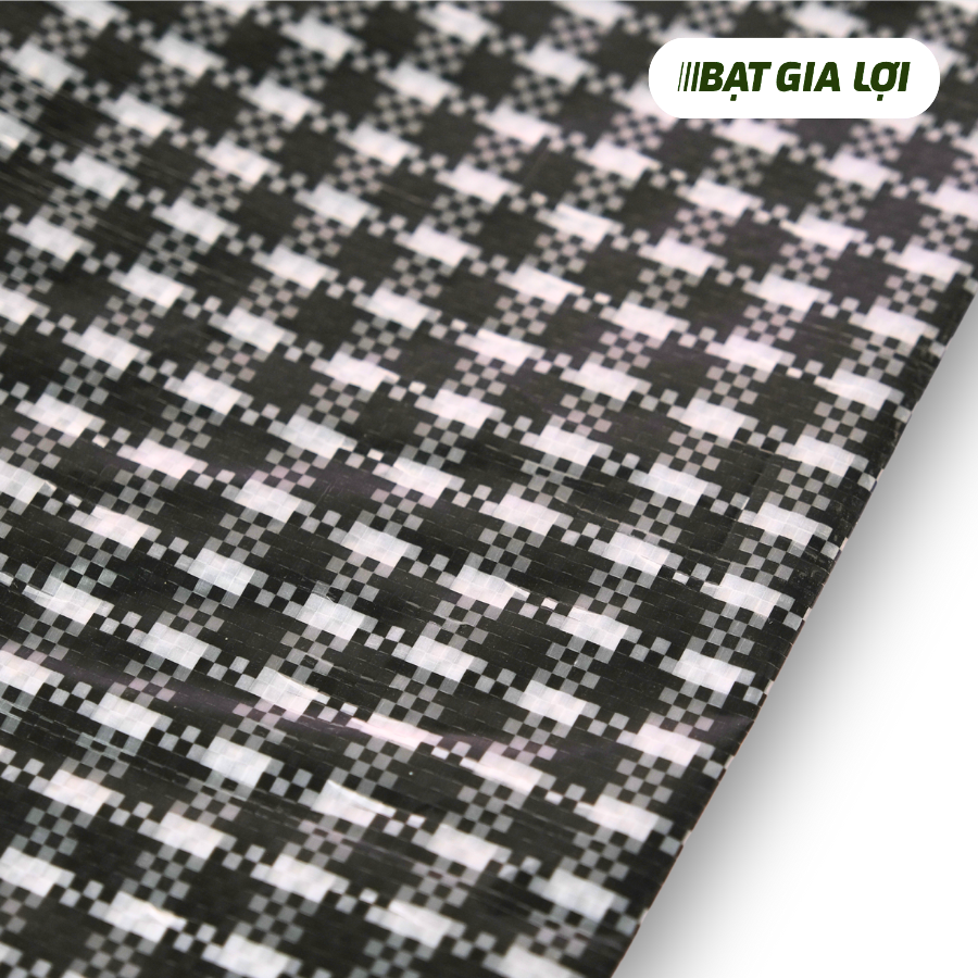  [Bạt Che] Bạt Che Nắng, Bạt Che Mưa PE Sọc Caro Đen Trắng 145gr/m2 