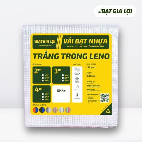 Bạt che nắng, bạt che mưa trắng trong caro - Bạt Gia Lợi