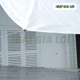 [Bạt Che] Bạt Che Nắng, Bạt Che Mưa PE Trắng Trong Sọc Caro 135gr/m2 