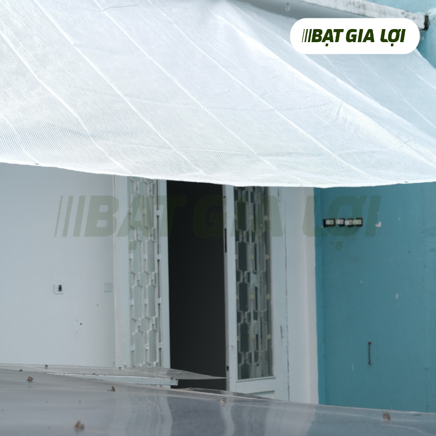  [Bạt Che] Bạt Che Nắng, Bạt Che Mưa PE Trắng Trong Sọc Caro 135gr/m2 