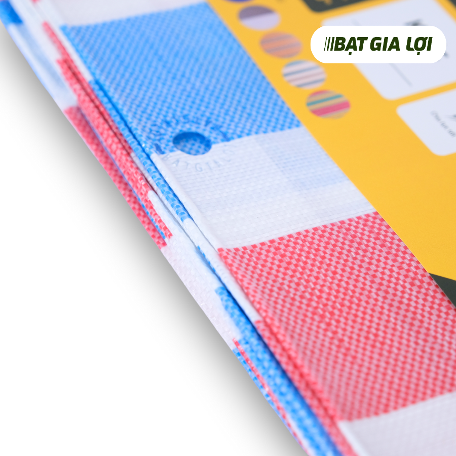  [Bạt Che] Bạt Che Nắng, Bạt Che Mưa PE Sọc Xanh Trắng Đỏ 165gr/m2 
