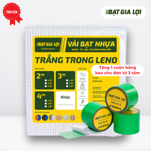  [Bạt Che] Bạt Che Nắng, Bạt Che Mưa PE Trắng Trong Sọc Caro 135gr/m2 