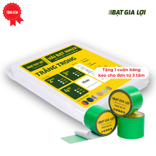  [Bạt Che] Bạt Che Nắng, Bạt Che Mưa PE Trắng Trong 185gr/m2 