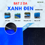  Bạt Nhựa PE 2 Da Xanh Đen 240gr/m2 