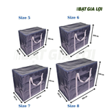  [Siêu Dày] Túi Bạt Nắp Vuông Đựng Đồ, Chống Nước Cỡ Đại - Xanh Tím 