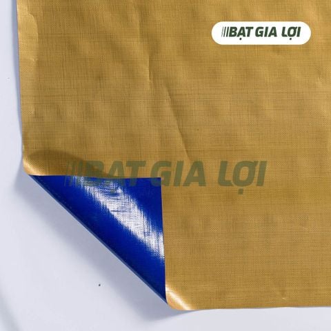 Bạt Nhựa PE 2 Da Xanh/Kim 160gr/m2