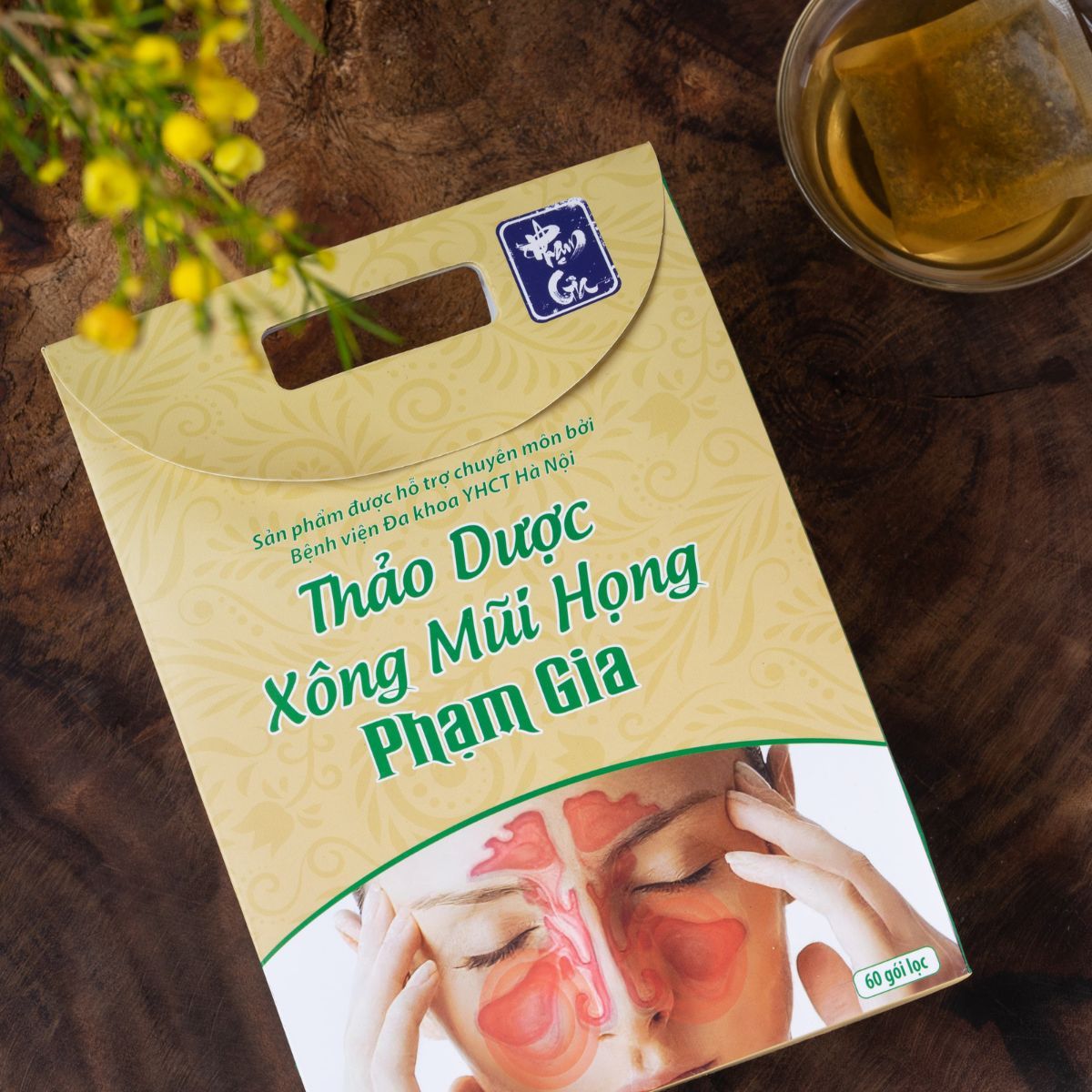  Thảo dược xông mũi họng Phạm Gia (60 gói lọc) 