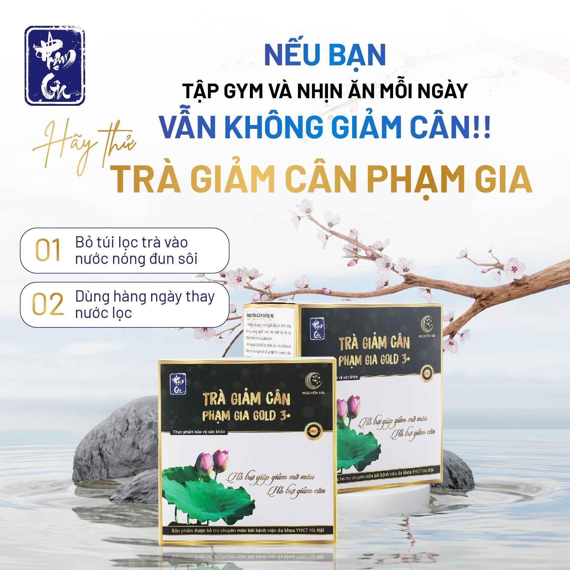  Trà giảm cân Phạm Gia Gold3+ (40 túi) 