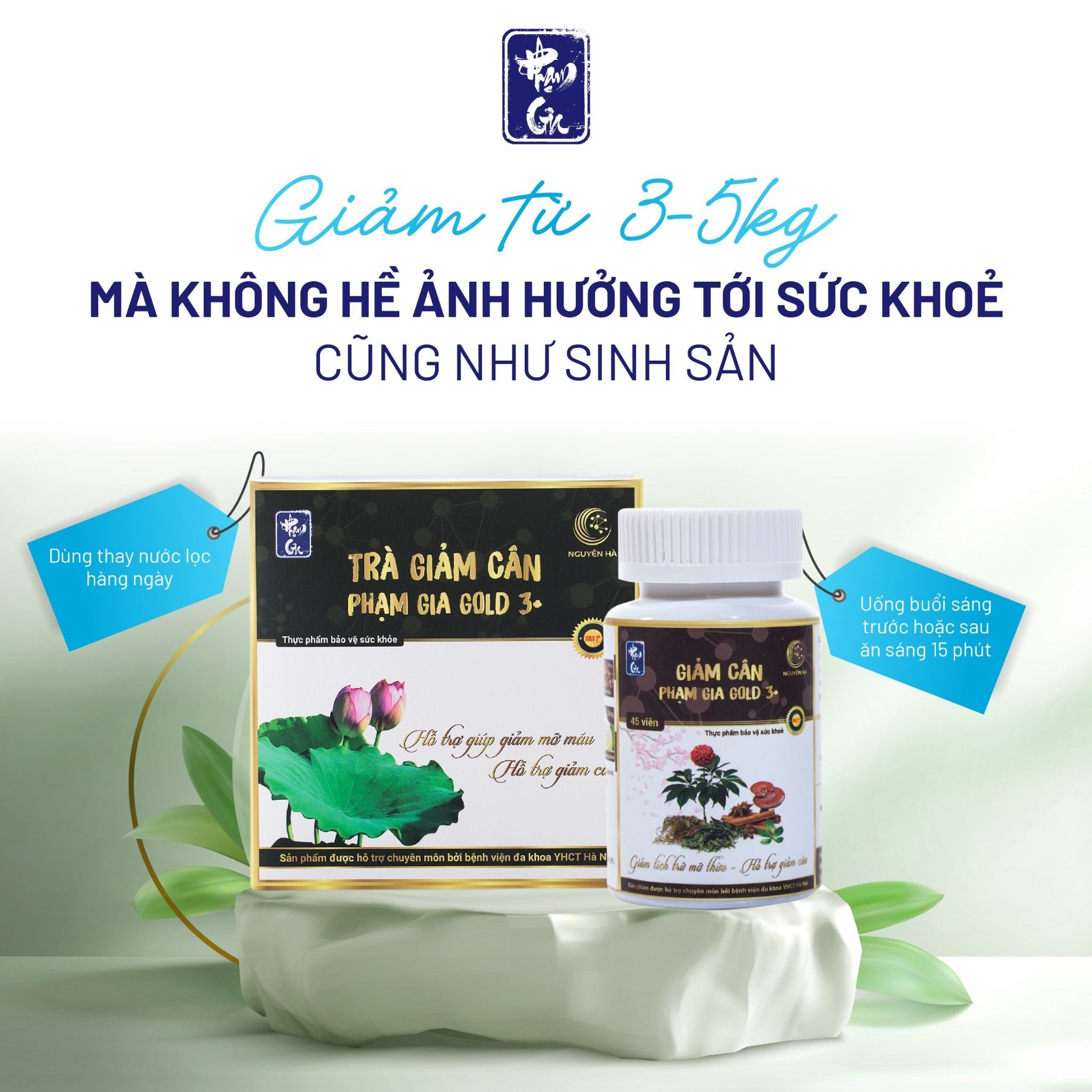  Trà giảm cân Phạm Gia Gold3+ (40 túi) 