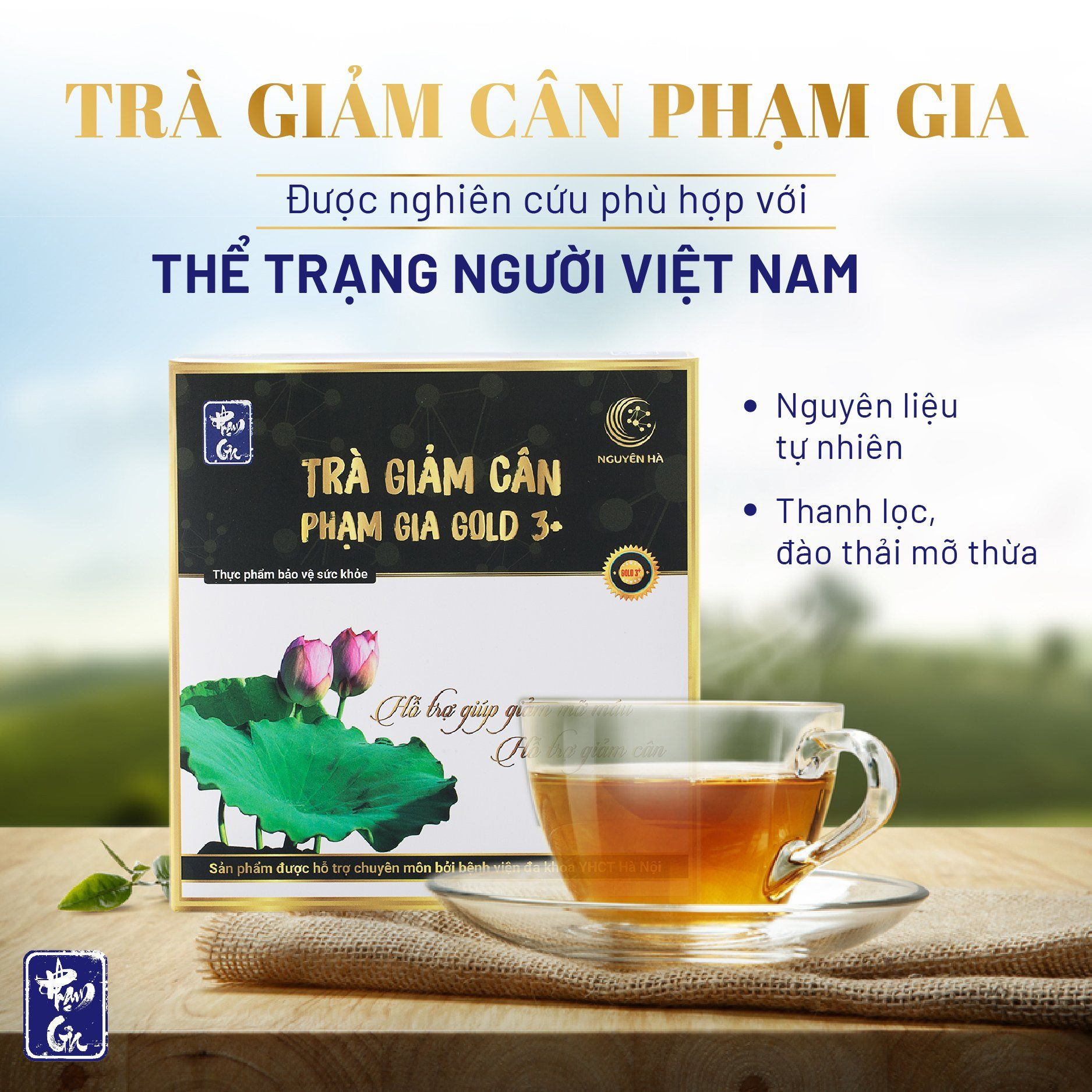  Trà giảm cân Phạm Gia Gold3+ (40 túi) 
