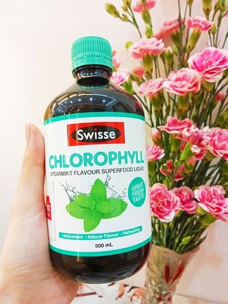  Tra order- SWISSE NƯỚC TẢO DIỆP LỤC CHLOROPHYLL 500ML VỊ BẠC HÀ 