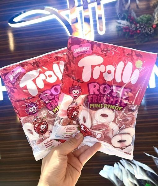  Kẹo Dẻo Trolli Rote Fruchte Mini Ringe ( 150gr ) 