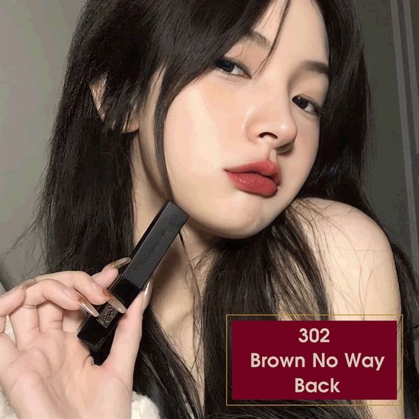  Son YSL Slim 302 Brown No Way Back Hồng Đất-Limited 