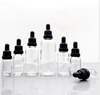 Chai serum thủy tinh thân trong nắp đen