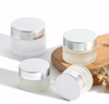 Bộ Hũ Kem Chiết Mỹ Phẩm thủy tinh Thân Mờ Nắp Nhôm 5g - 50g
