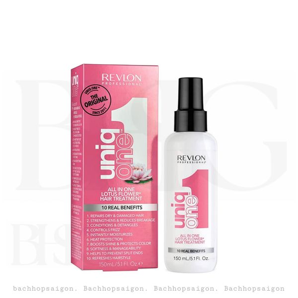 Mặt nạ tóc phục hồi hư tổn Revlon Uniq One All In One Lotus Flower Hair Treatment 150ml