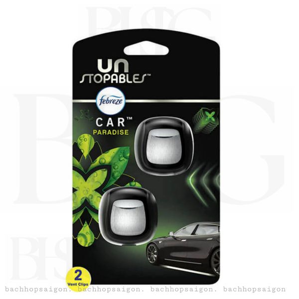 Tinh dầu Thơm xe Febreze Car Unstopables Paradise CAR 2x2ml