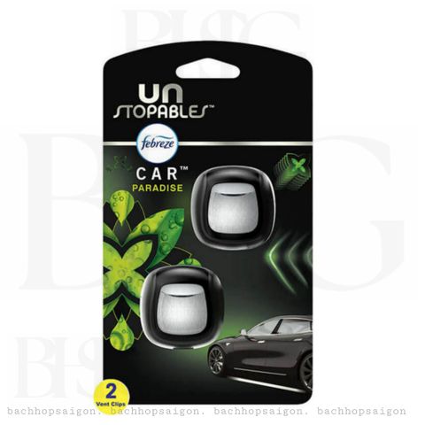 Tinh dầu Thơm xe Febreze Car Unstopables Paradise CAR 2x2ml