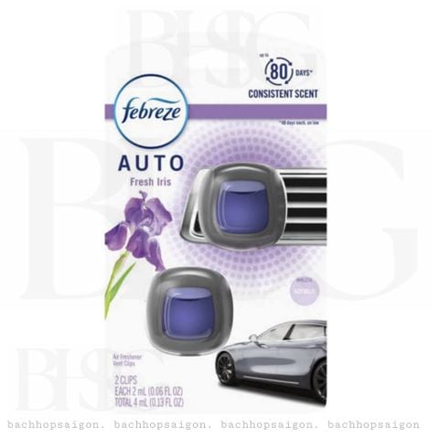 Tinh dầu Thơm xe Febreze car Fresh Iris 2x2ml