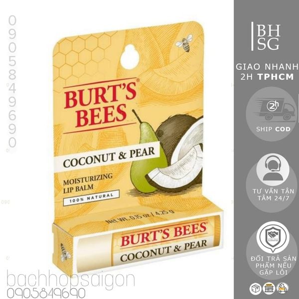 Son dưỡng môi  Burt's bees không màu 100% thiên nhiên
