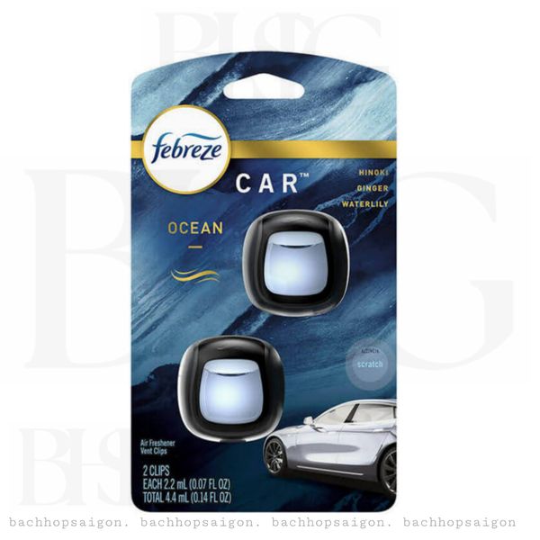 Tinh dầu Thơm xe Febreze car Ocean 2x2ml