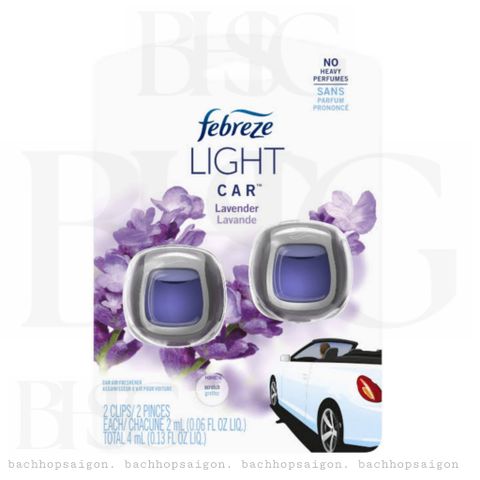 Tinh dầu Thơm xe Febreze Car Lavender 2x2ml