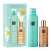 Gift set -  bộ đôi chống nắng và dầu dưỡng tinh chất ánh kim lotus & white tea soul shimmer body oil