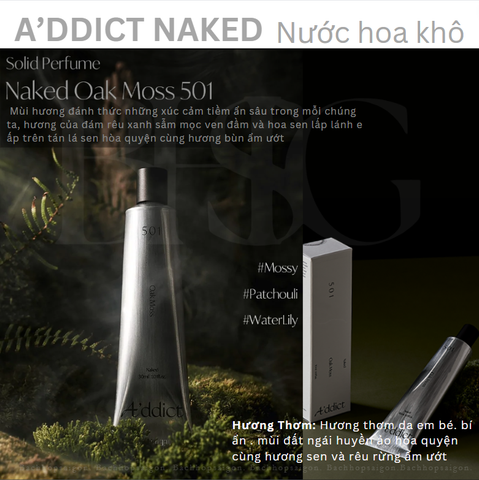 Nước hoa khô Addict 501 Solid Perfume Naked  OAK Moss 30ml