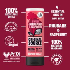 Sữa Tắm Original Source Sweet Rhubarb & Raspberry Body wash hương Đại hoàng và Mâm xôi 250ml
