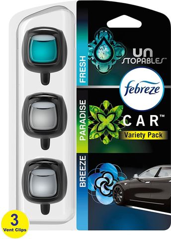 Tinh dầu Thơm xe Febreze Car Gain Scent 3x2ml Hương tươi mát