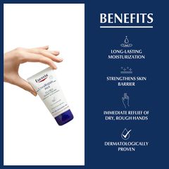 Kem dưỡng da tay Eucerin UreaRepair PLUS 5% Urea hand cream không gây nhờn rít 75ml