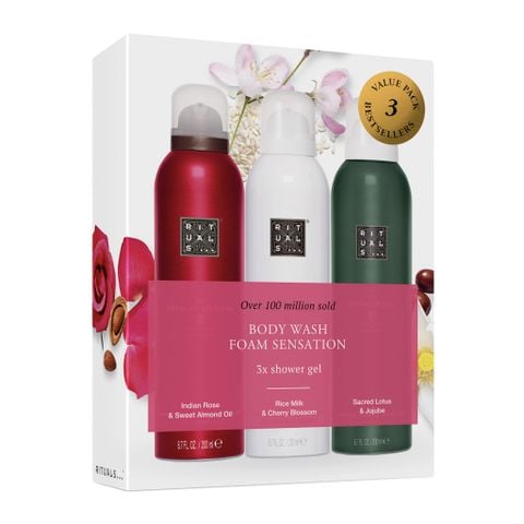 Set Sữa tắm Rituals of SAKURA, JING& AYURVEDA foaming shower gel 3X200ml